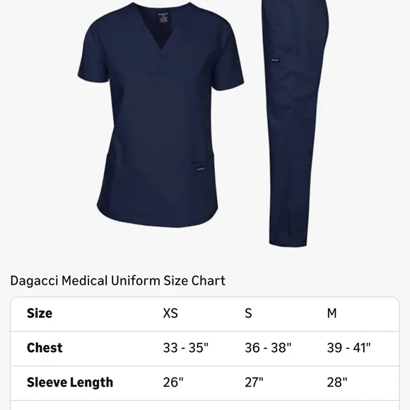 Navy Blue Scrub Set - Picture 4 of 4